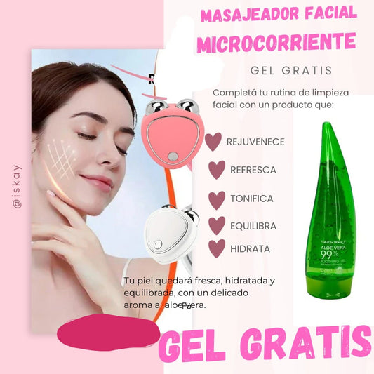 Masajeador Microcorriente Gel Aloe Ver